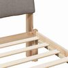 vidaXL Estructura de cama con cabecera Marr&oacute;n y taupe 120 x 200 cm
