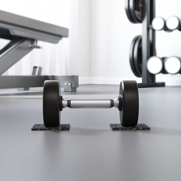 vidaXL Rodillo de Caucho Negro Goma