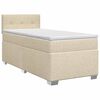vidaXL Cama box spring con colch&oacute;n con cabecera Crema 80 x 200 cm Tela