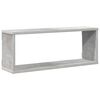 vidaXL Estante cubo pared 4 uds madera ingenier&iacute;a hormig&oacute;n 60x15x23cm
