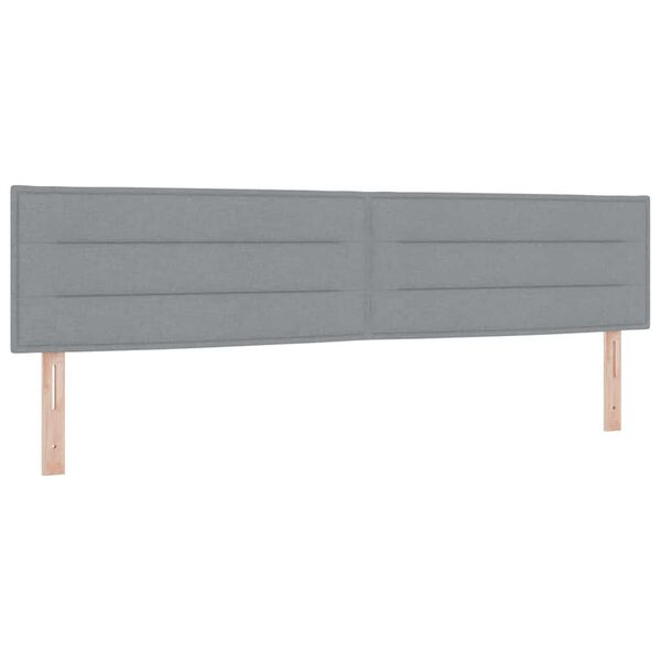 vidaXL Cama tipo Box Spring con colch&oacute;n Gris claro 200 x 200 cm tela
