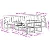 vidaXL Conjunto de sof&aacute;s de exterior con coj&iacute;n 9 pcs Natural y Beige