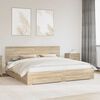 vidaXL Estructura de cama con cabecera Roble Sonoma 200 x 200 cm