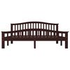 vidaXL Estructura cama sin colch&oacute;n madera pino marr&oacute;n oscuro 180x200cm