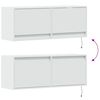 vidaXL Mueble de TV de pared con luces LED blanco 100x31x35 cm