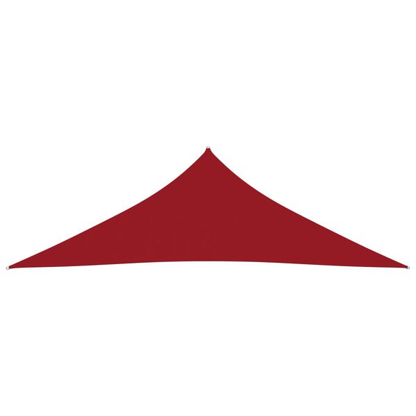 vidaXL Toldo de vela triangular tela Oxford rojo 4x4x5,8 m