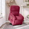 vidaXL Sill&oacute;n reclinable de masaje elevable terciopelo rojo tinto