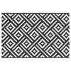 vidaXL Alfombra de exterior ARAKIL blanca y negra 120x180 cm PP