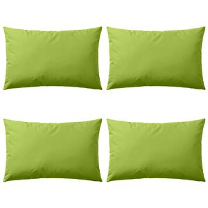 vidaXL Cojines para exteriores 60x40 cm verde manzana 4 unidades