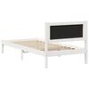 vidaXL Estructura de cama Gris Claro 90 x 190 cm Madera de pino macizo