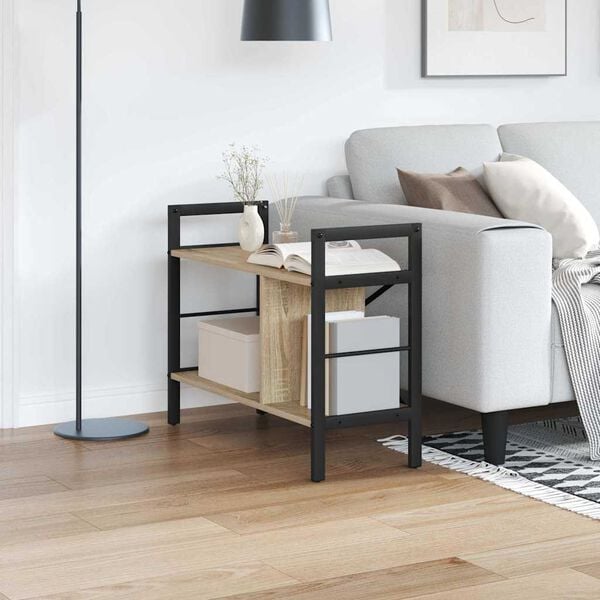 vidaXL Estante de libros Roble Sonoma 75 x 30 x 58,5 cm