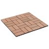 vidaXL Tile de Decking 22 pcs Marr&oacute;n 30 x 30 cm WPC