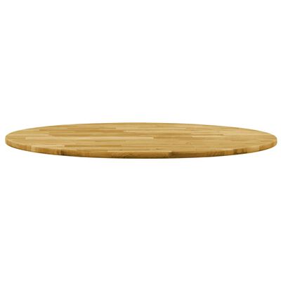 vidaXL Superficie de mesa redonda madera maciza de roble 23 mm 500 mm