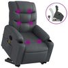 vidaXL Sill&oacute;n reclinable de masaje de pie cuero artificial gris