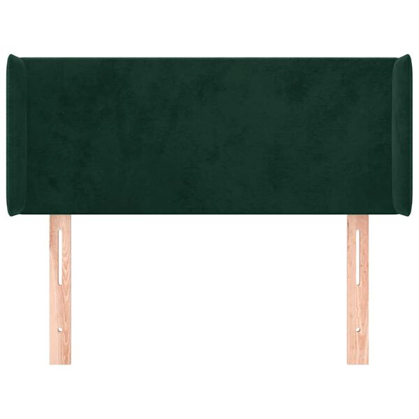 vidaXL Cabecero de terciopelo verde oscuro 103x16x78/88 cm