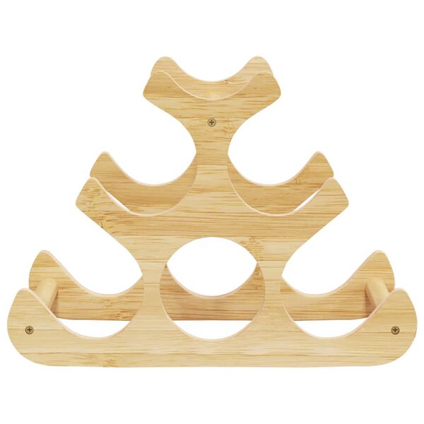 vidaXL Botellero para 6 botellas bamb&uacute; 35x18x25,5 cm