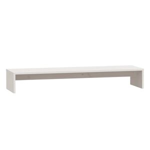 vidaXL Soporte de monitor madera maciza de pino blanco 100x27x15 cm