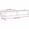 vidaXL Jardinera de madera maciza de pino blanca 150x31x31 cm