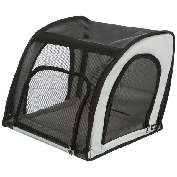 TRIXIE Silla de coche para mascotas gris y negro 44x40x37 cm