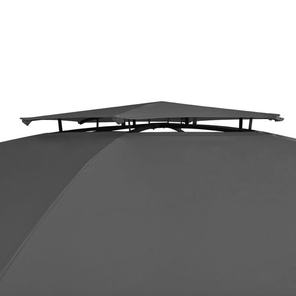 vidaXL Carpa de jardín con cortinas hexagonal 360x265 cm