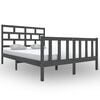 vidaXL Estructura de cama madera maciza de pino gris 120x200 cm