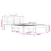 vidaXL Estructura de cama sin colch&oacute;n madera maciza blanco 140x200 cm