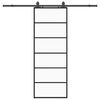 vidaXL Puerta corredera con juego herrajes negro 76x205 cm ESG vidrio
