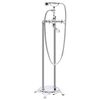 vidaXL Grifo para ba&ntilde;era de pie acero inoxidable plateado 99,5 cm
