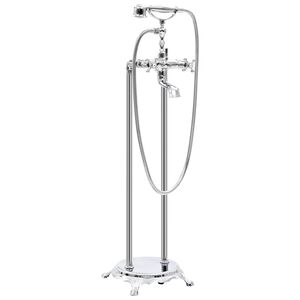 vidaXL Grifo para ba&ntilde;era de pie acero inoxidable plateado 99,5 cm