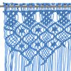 vidaXL Cortina de macramé algodón azul 140x240 cm