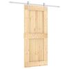 vidaXL Puerta Corredera Natural y Blanco 90 x 210 cm