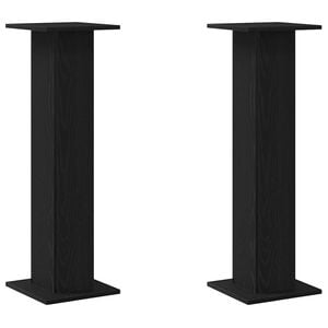 vidaXL Soporte de plantas 2 uds. Roble Negro 30 x 30 x 95 cm
