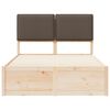 vidaXL Estructura de Cama con Cabecera Tapizada Taup&eacute; 120 x 200 cm