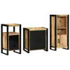 vidaXL Juego de muebles de ba&ntilde;o con caj&oacute;n 3 pcs Madera de mango maciza