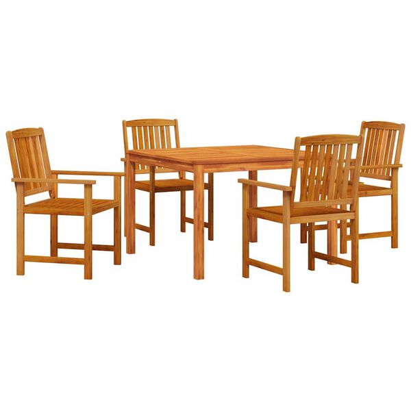 vidaXL Conjunto de Comedor de Jard&iacute;n 5 pcs Marr&oacute;n