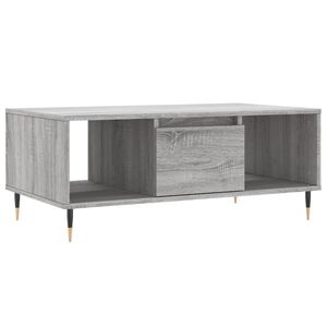 vidaXL Mesa de centro madera contrachapada gris Sonoma 90x50x36,5 cm