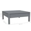 vidaXL Juego muebles de jardín 3 pzas cojines gris madera pino maciza