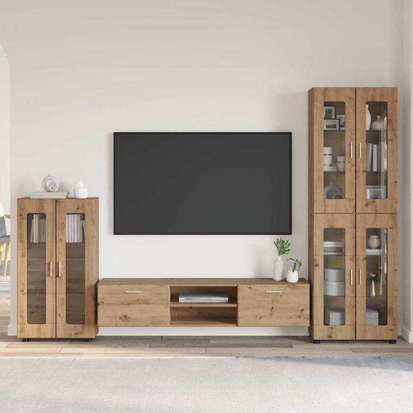 vidaXL Conjunto de mueble de TV con caj&oacute;n FLORIN Roble artesanal