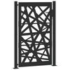 vidaXL Puerta de jard&iacute;n negra 100x150 cm acero dise&ntilde;o ligero