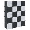 vidaXL Organizador de cubos almacenamiento 20 cubos varillas colgar PP