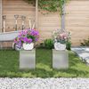 vidaXL Soporte de plantas 2 pcs Plateado 24 x 24 x 35 cm
