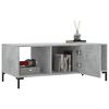 vidaXL Mesa de centro madera contrachapada gris hormig&oacute;n 102x50x40 cm