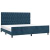vidaXL Estructura cama sin colch&oacute;n terciopelo azul oscuro 200x200 cm