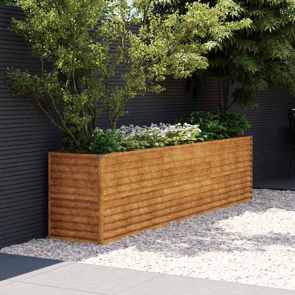 vidaXL Jardinera elevada 291x50x69 cm Acero Corten