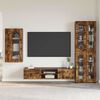 vidaXL Conjunto de mueble de TV con caj&oacute;n FLORIN Roble ahumado