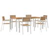 vidaXL Juego de comedor para exteriores 7 uds. 200 x 90 x 75 cm