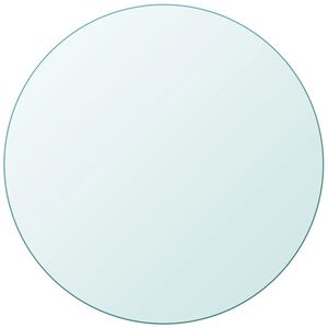 vidaXL Tablero de mesa de cristal templado redondo 900 mm
