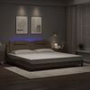 vidaXL Estructura de cama Viana con LED sin colchón capuchino 200x200 cm
