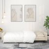 vidaXL Sofá cama de 2 plazas con dos almohadas terciopelo color crema