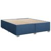 vidaXL Cama box spring con colch&oacute;n tela azul 200x200 cm